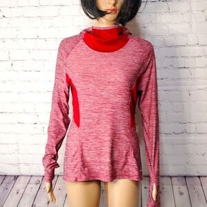 Champion C9 Ultra Lightweight Duodry Red Static Hooded Long Sleeve Top